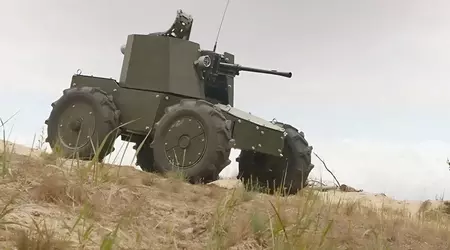  Oekraïne heeft een aanvalsrobot "Lyut" onthuld met een tankmitrailleur, een 360°-camera en verdediging met handvuurwapens