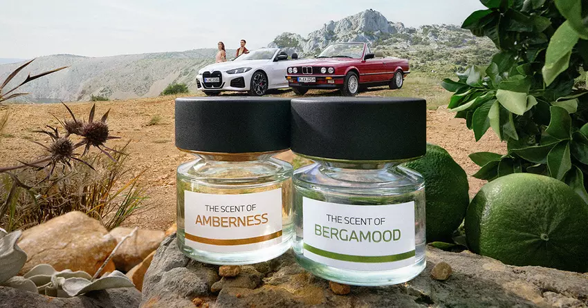 BMW heeft een parfum gelanceerd met flessen in de vorm van het hoofdkantoor van het bedrijf in München