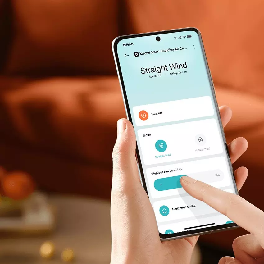 Xiaomi Home-app voor bediening van de slimme staande luchtcirculatieventilator