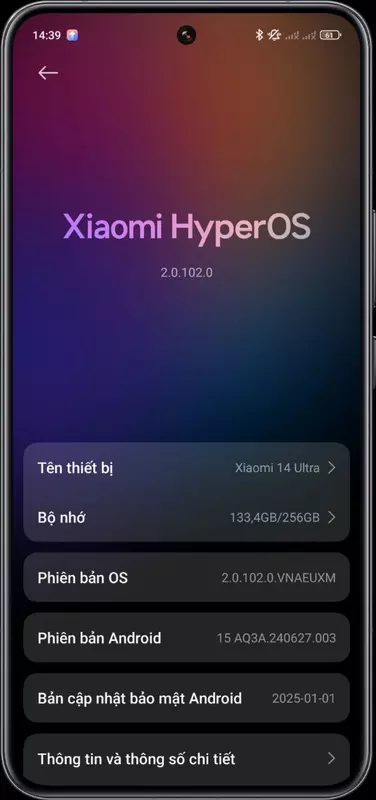 HyperOS 2.1-update voor Xiaomi 14 Ultra