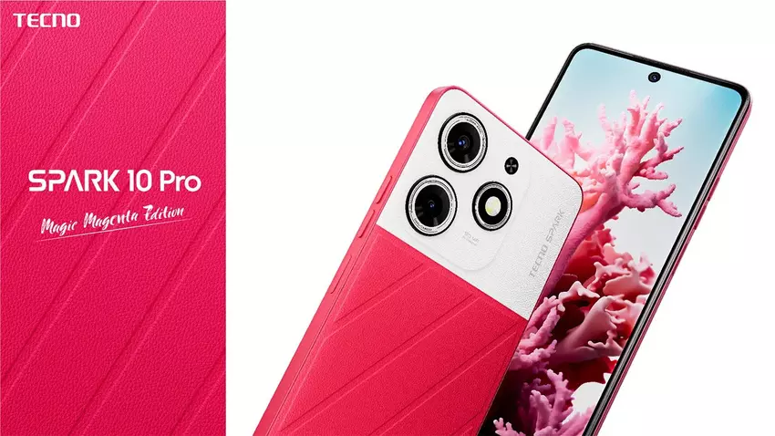 Tecno Spark 10 Pro heeft een Magic Magenta Edition modificatie gekregen met een gloeiend en van kleur veranderend deksel