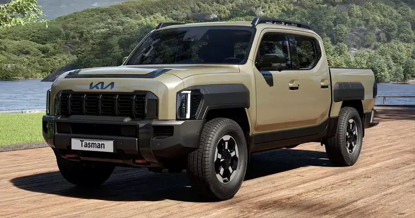 Vergelijking van de Kia Tasman 2025 Cat met de Weekender concept car