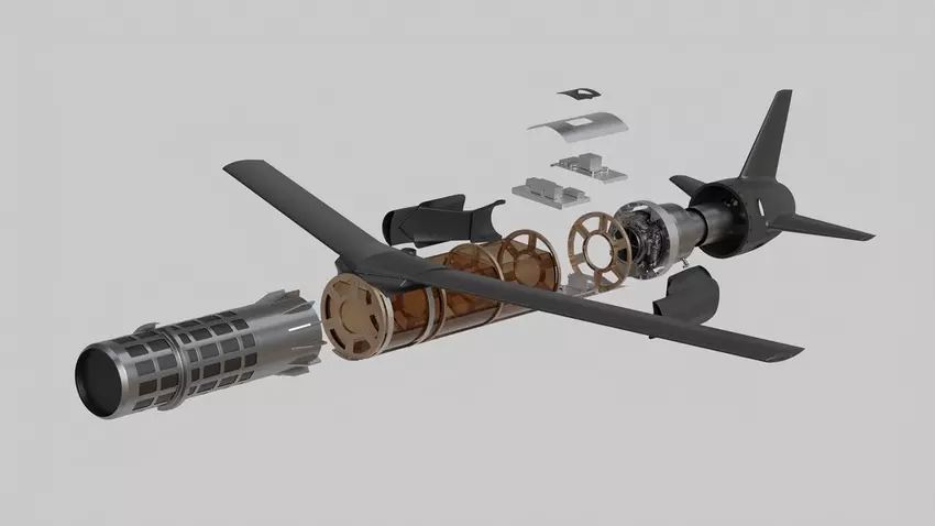 Oekraïense Ruta-droneraket. Illustratie: Destinus