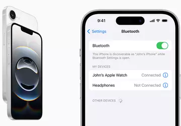 Bluetooth op iPhone 16e werkt met ...