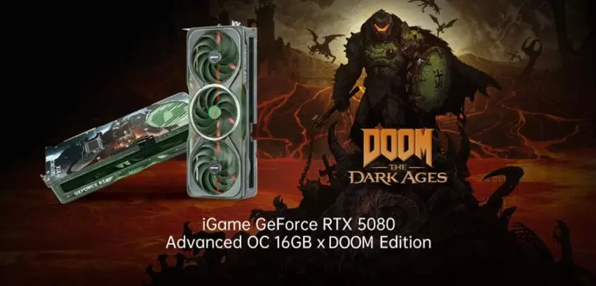 Colorful heeft de RTX 5080 grafische kaart aangekondigd in de stijl van Doom: The Dark Ages