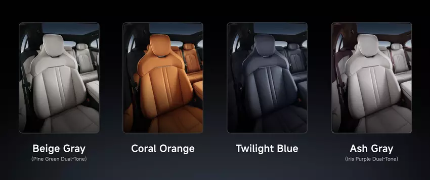 Xiaomi YU7 body colour options