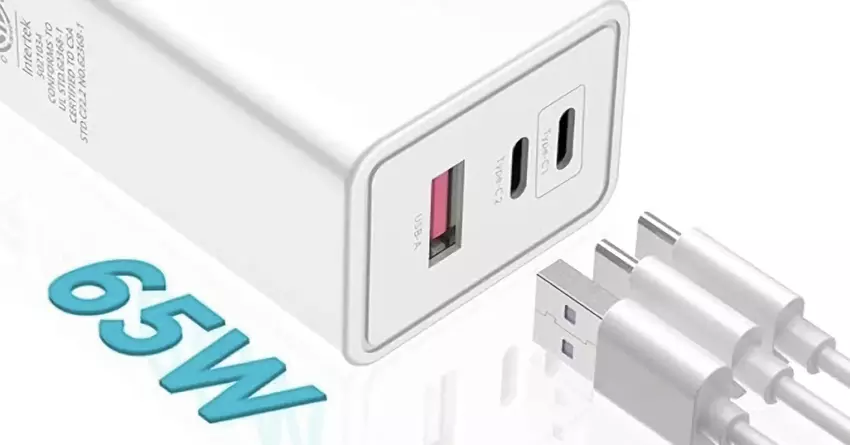 HTC onthult een GaN-lader met drie USB-poorten en 65W vermogen voor $30