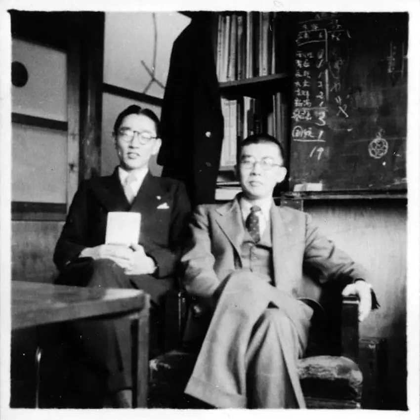 Akio Morita en Masaru Ibuka in 1946