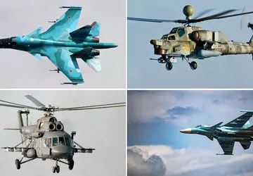 Mi-8, Mi-24 helikopters en twee Su-34 ...