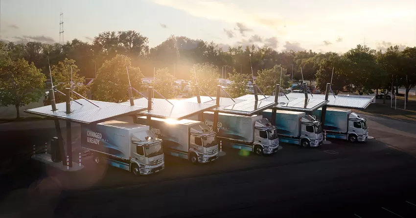 Daimler Truck zal het grootste semi-openbare elektrische laadnetwerk in Europa creëren - meer dan 3.000 stations tegen 2030