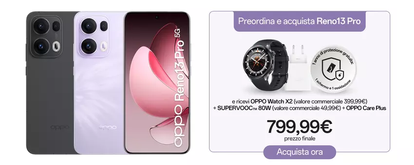 Oppo Reno13 Pro met promotieaanbieding