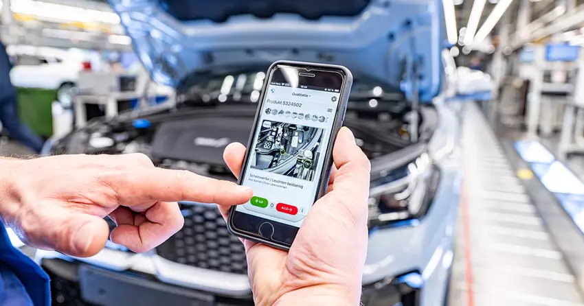 Demonstratie van de GenAI4Q in een BMW Group-fabriek