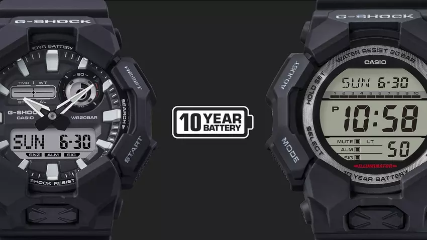 Lek: Casio introduceert mogelijk nieuwe GA-010- en GD-010-modellen met batterij voor 10 jaar en Crossband-styling