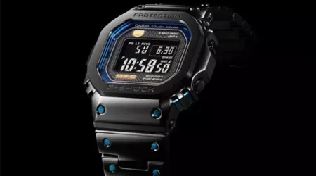 Nieuwe G-Shock MRG-B5000BA-1JR met titanium kast en blauwe accenten verschijnt in Casio's online listing