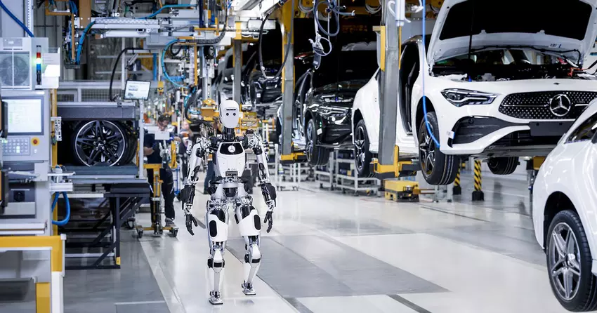 Apollo-robot in de assemblagefabriek van Mercedes-Benz