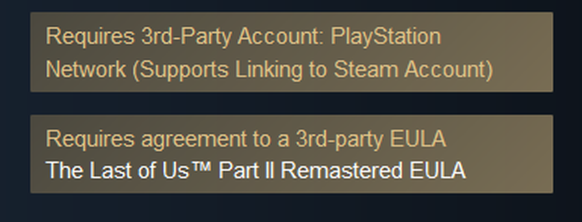 PSN-vereiste. Illustratie: Steam