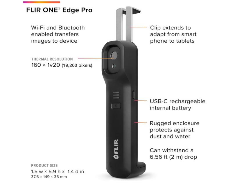 FLIR ONE Edge Pro mobiele thermische visie