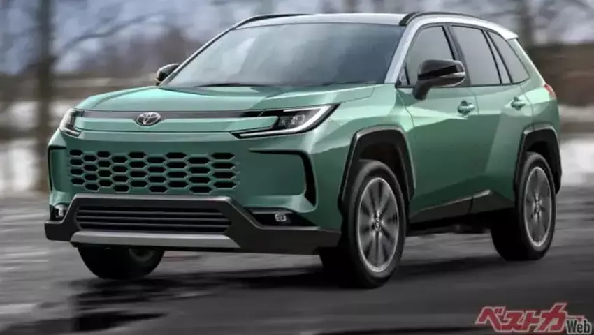 Onofficiële rendering van de nieuwe Toyota RAV4