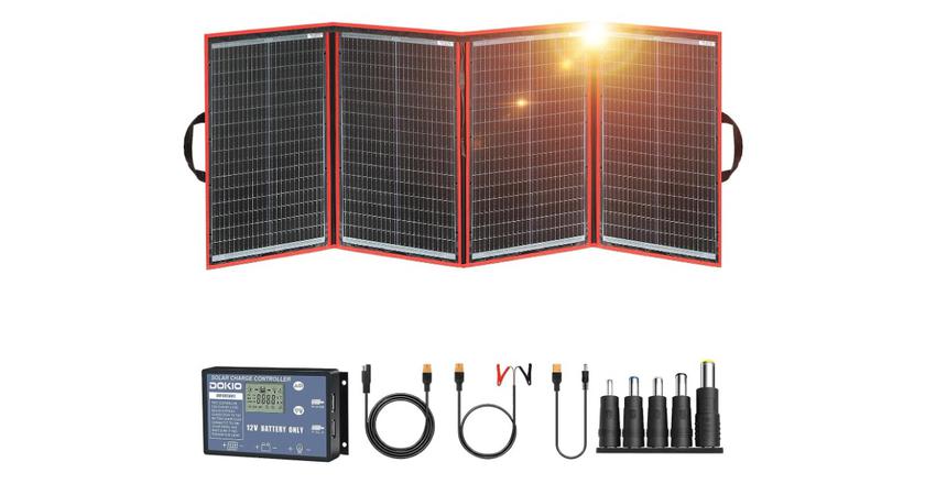 DOKIO 220w draagbaar opvouwbaar zonnepaneel kit
