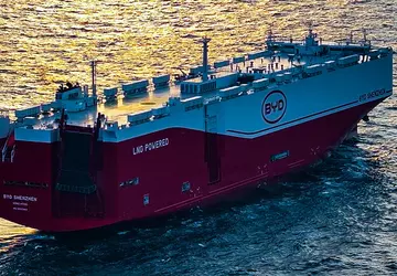 Het vierde schip van BYD voor ...