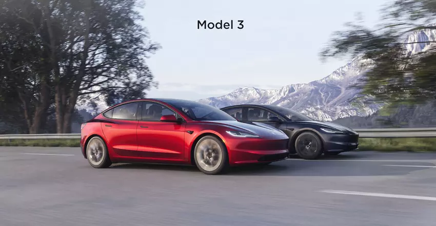 Tesla heeft de nieuwe Model 3 onthuld: nieuw uiterlijk en grotere actieradius