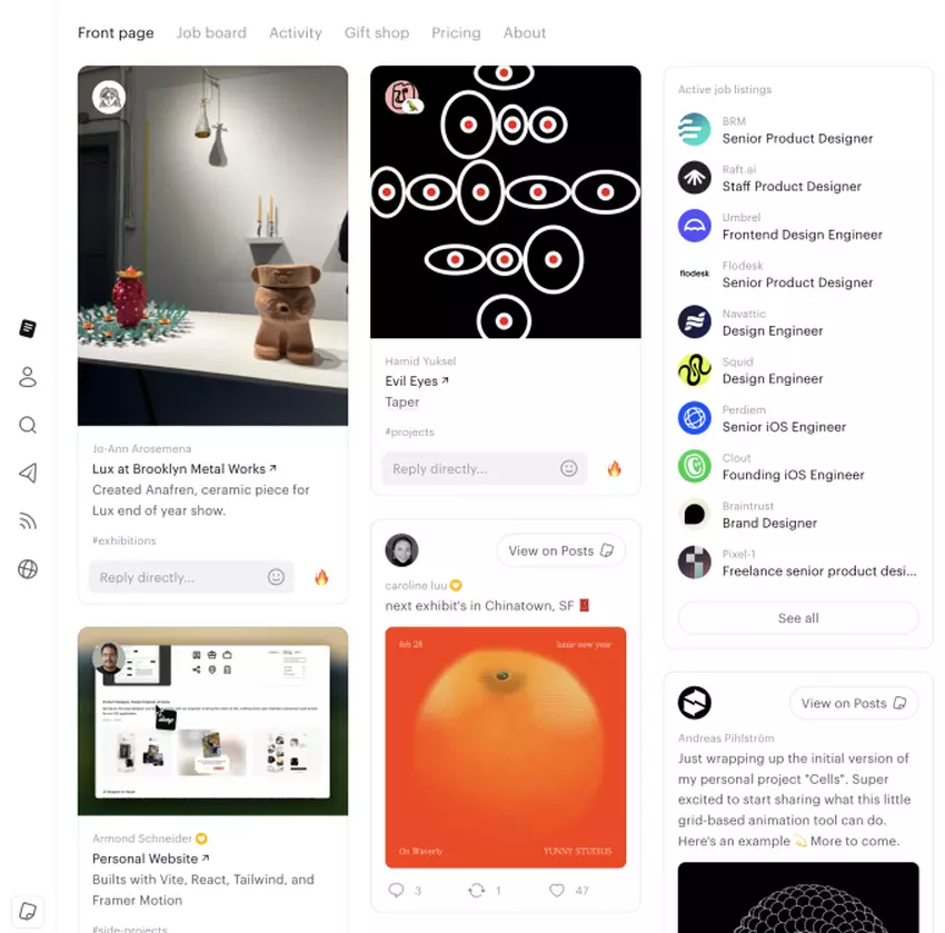 Interface van het Read.cv platform: Lezen.cv