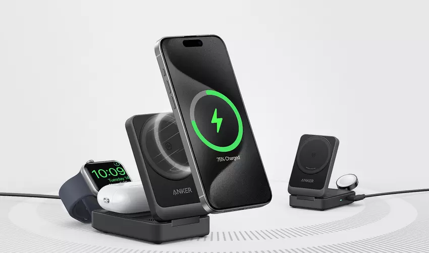 Anker heeft het MagGo Wireless Charging Station geïntroduceerd met Qi2-ondersteuning en de mogelijkheid om drie apparaten tegelijk op te laden.