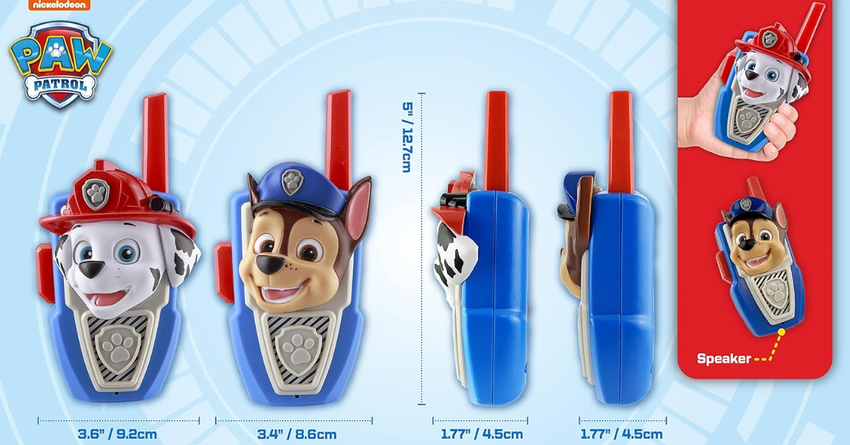 PAW Patrol walkie talkies voor kinderen van 3 jaar