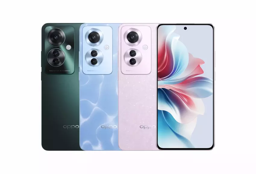 OPPO Reno 11 F: 120Hz OLED-scherm, MediaTek Dimensity 7050-chip, 64 MP camera en IP65-bescherming voor $305