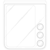 Vooraanzicht van Samsung Galaxy Z Flip 7 met telefoto camera