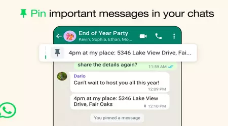WhatsApp brengt een update uit: je kunt nu tot drie belangrijke berichten vastmaken in chats