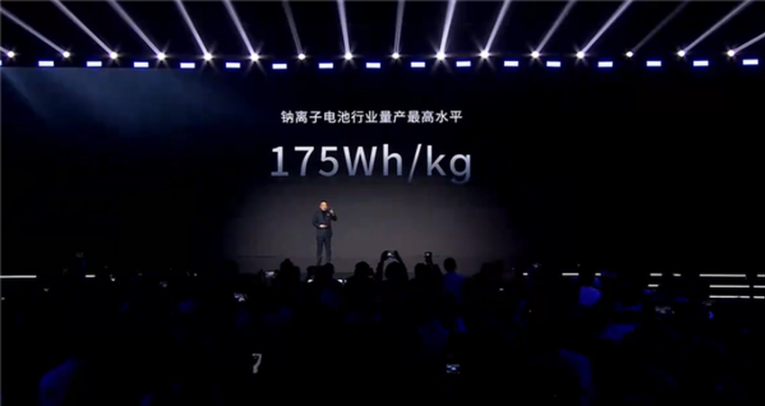De energiedichtheid van de natrium-ionbatterij van CATL bedraagt 175 Wh/kg. Illustratie: CATL