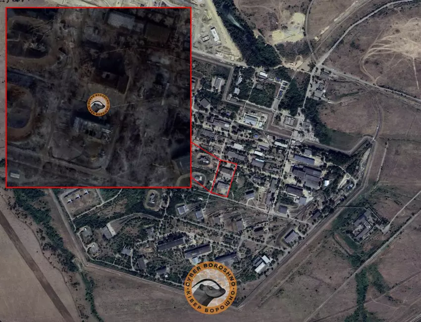 Beschadigde gebouwen in de Kamensky-fabriek in de regio Rostov. Illustratie: "Cyberbloem