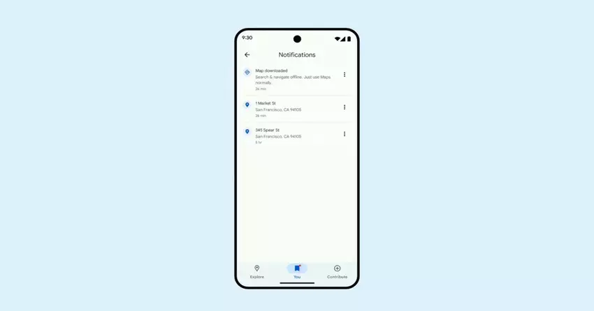 Een vereenvoudigde Google Maps-bodembalk verschijnt op Android 