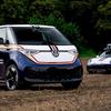Porsche 911 Dakar met VW ID bestelwagen. Buzz