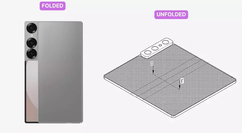 Samsung ontwikkelt een smartphone met een scherm dat in beide richtingen kan worden gevouwen