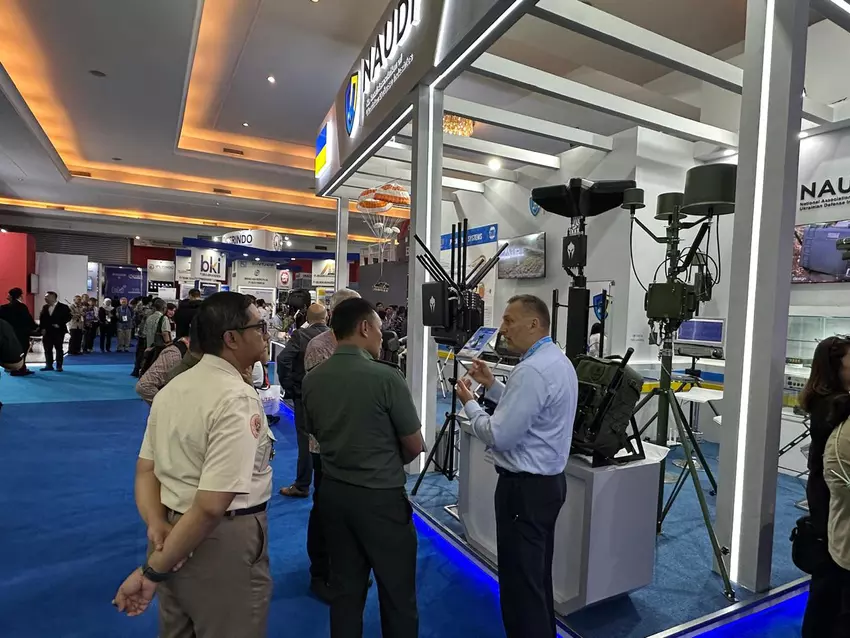 Oekraïense stand op de Indo Defence Expo Forum in Indonesië