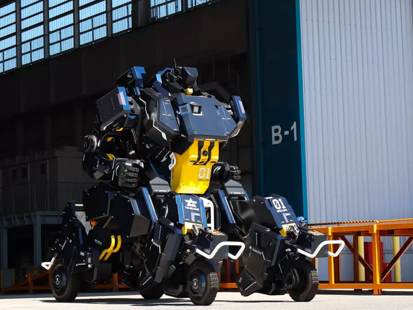Tsubame Industries heeft de bemande robottransformator Archax 01 in actie gedemonstreerd (video) 