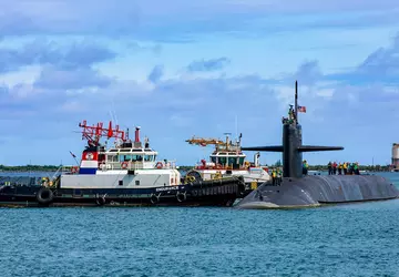 De Ohio-klasse nucleair aangedreven onderzeeër USS ...