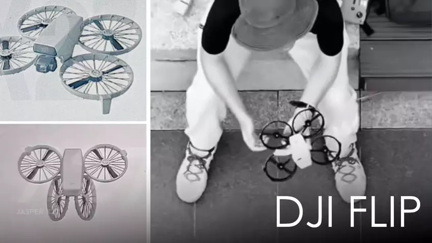 DJI bereidt de lancering voor van een nieuwe opvouwbare Flip-drone: foto's en videodetails van een insider