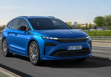 De Skoda Enyaq heeft een op ...