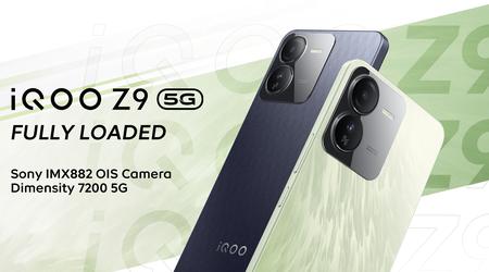 iQOO Z9 5G: 120Hz AMOLED-scherm, MediaTek Dimensity 7200-chip, IP54-bescherming en 5000mAh-batterij met 44W opladen voor $240