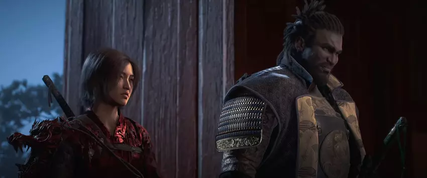 Een still uit de cutscène in Assassin's Creed Shadows