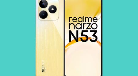 realme narzo N53: 90Hz LCD scherm, Unisoc T612 chip en 5000mAh batterij voor $109