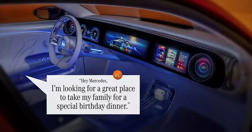 Mercedes-Benz en Google gaan de AI-gestuurde spraakassistent leren op een inzetbare manier te reageren op zoekopdrachten op Google Maps