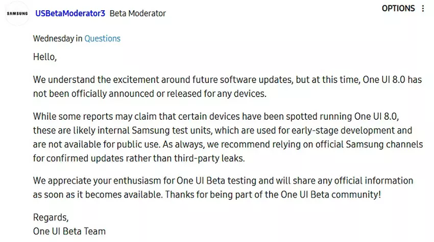 Screenshot van USBetaModerator3 bericht