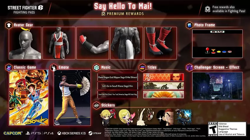 Street Fighter 6 Battle Pass-inhoud