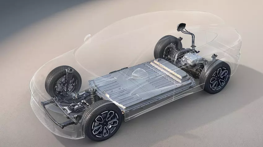 Illustratieve afbeelding van het 800-volt Xpeng-platform