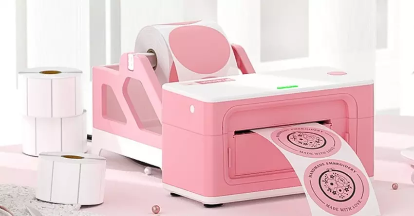 MUNBYN Roze beste stickeretiketmachine