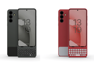 Een hoesje met een fysiek QWERTY-toetsenbord ...